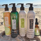 Dr. Watson's Face Flow Glow System bottles: face wash, shampoo, conditioner, deep conditioner