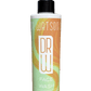 Face wash bottle with black pump; frosted bottle and lemon-themed label