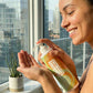Dr. Watson's face wash pump bottle applying to hands