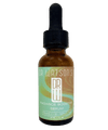 Dr. Watson's Vitamin C serum bottle with dropper, amber glass and green label