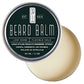 Dr. Watson's beard balm tin, green lid with 'LOW SHINE' and 'FLEXIBLE HOLD'.