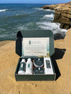 Dr. Watson's discovery set with five hair care products in open branded box