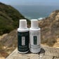 Dr. Watson's shampoo and conditioner travel bottles, white caps, 2 oz each